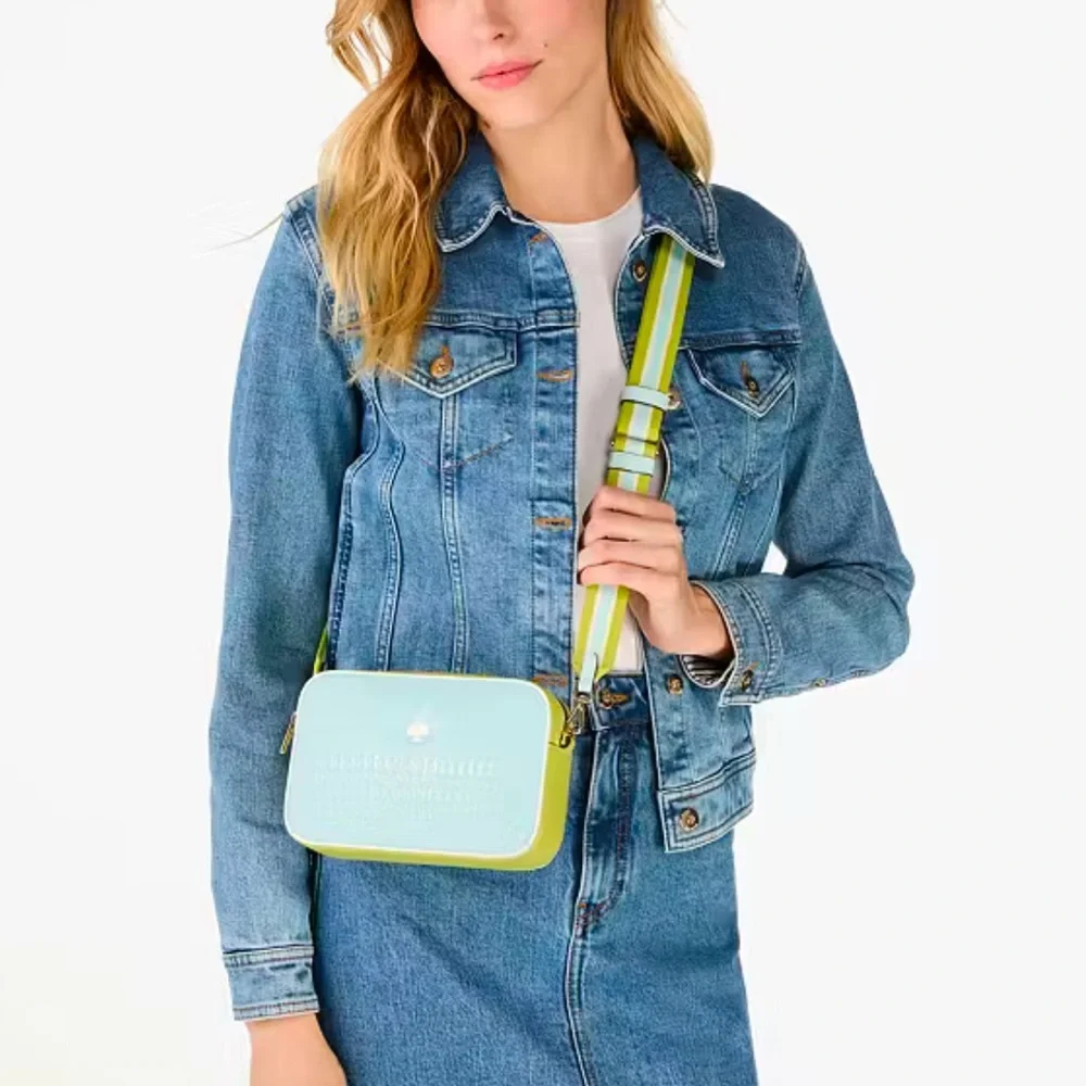 Kate Spade Oh Snap Colorblock Mini Camera Bag Blue Glow